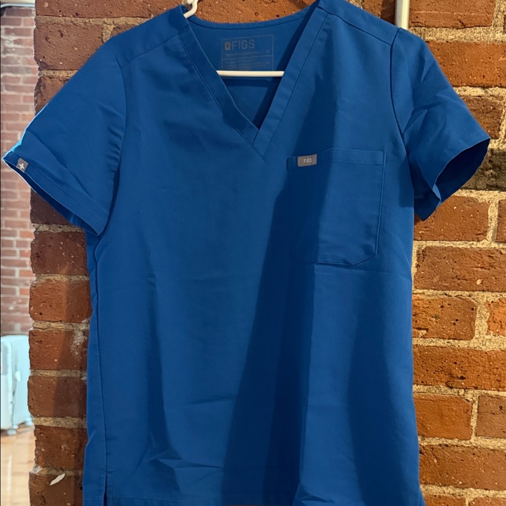 Figs Women's Royal Blue Scrub Top